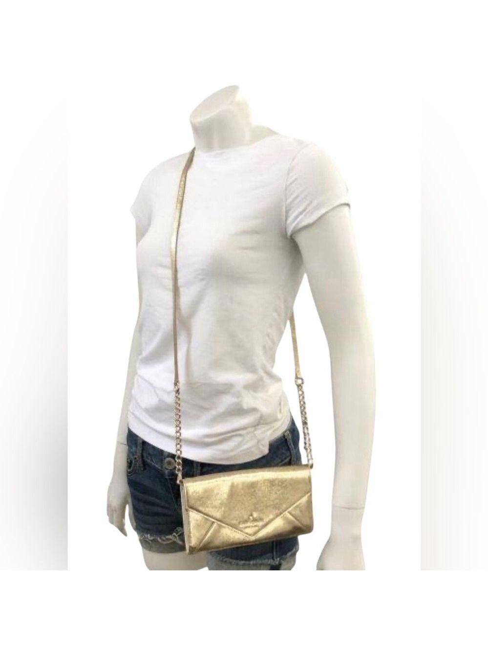 Kate Spade Kylie Harrison St Gold Wallet On Chain WOC Crossbody - Picture 4 of 16